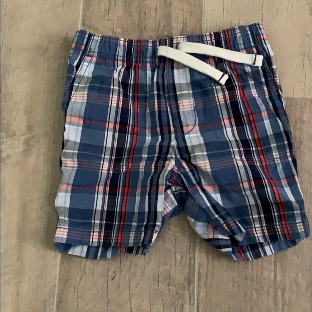 Never worn toddler boy plaid Carters shorts